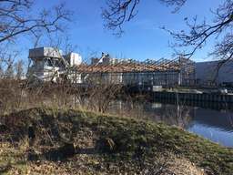 Denkmalkonstukt ehem. Produktionshalle Eternit-Werke Berlin, Berliner Mauerweg, Rudow, Neukölln, Berlin, Germany